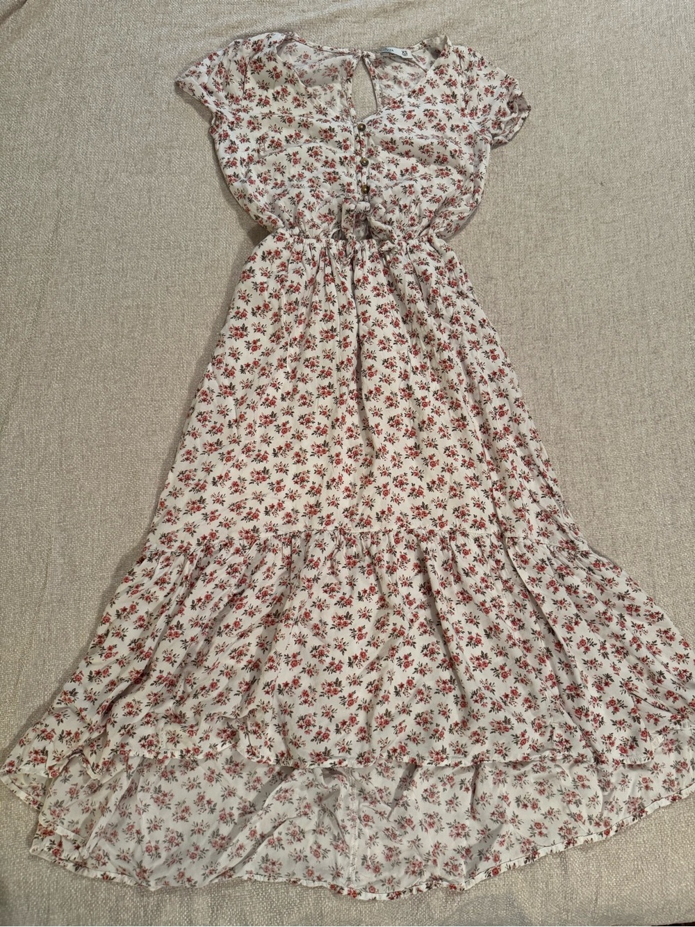 Hollister‎ XS Cut-Out Floral Maxi Dress Spring Summer